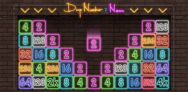 Drop Number : Neon 2048