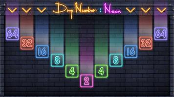 Drop Number : Neon 2048 Cartaz