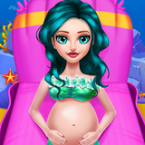 Pregnant Mermaid Mommy Salon icône