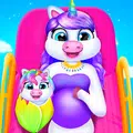 Pregnant Unicorn Mommy Baby DayCare