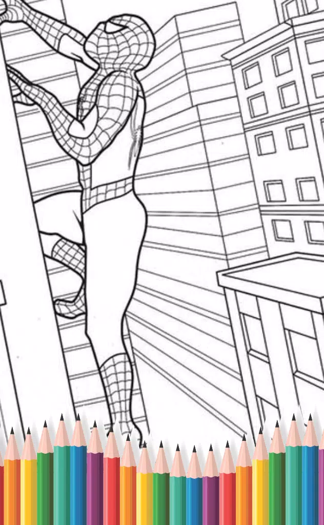 easy superhero coloring pages