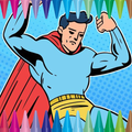 Strong Superhero Coloring Book