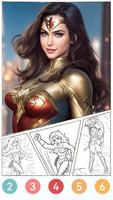 Super hero Adult Sexy Coloring Ekran Görüntüsü 1