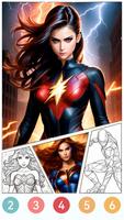 Super hero Adult Sexy Coloring Ekran Görüntüsü 2