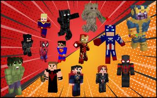 Superheroes Minecraft mod Poster