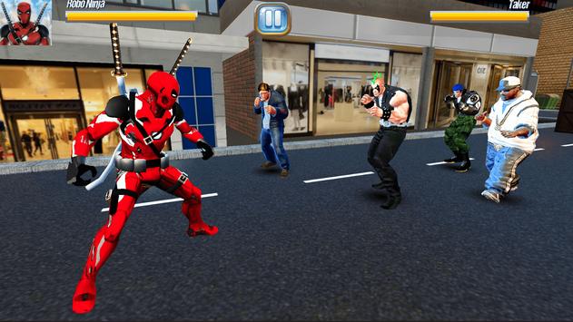 Superhero Ninja Battle: Streets Fighting Robot screenshot 7