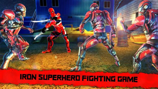 Superhero Ninja Battle: Streets Fighting Robot screenshot 2