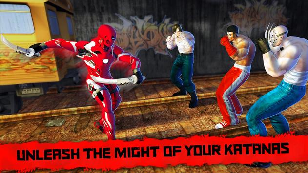 Superhero Ninja Battle: Streets Fighting Robot screenshot 3