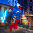 Superhero iron robot fight captain 3D icon