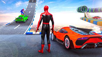 Superhero Car Stunt Race Trick Affiche