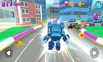 Superhero Car Racing: Toon Robot Car Transform পোস্টার