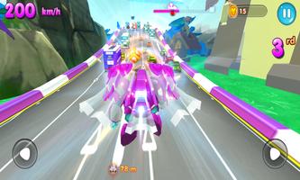 Superhero Car Racing: Toon Robot Car Transform screenshot 1