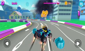 Superhero Car Racing: Toon Robot Car Transform screenshot 2