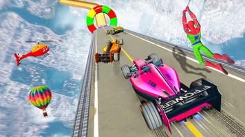 Superhero Formula Car Racing Stunts 3D 스크린샷 1