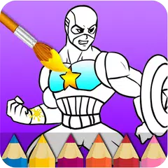 Super Heroes Coloring Pages Glitter & FireWorks XAPK download