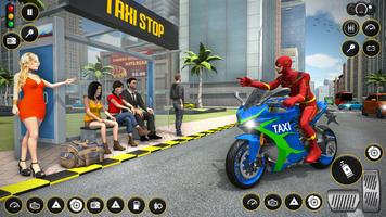 Poster Superhero Bike Taxi Driving