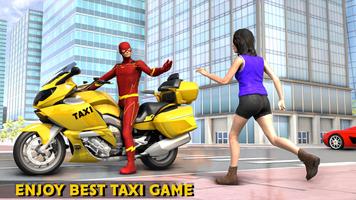 Superhero Bike Sim: Game Taksi poster