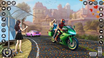 Superhero Bike Sim: jeu de tax capture d'écran 3