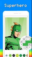 Superhero Coloring Pixel Art C syot layar 3
