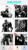 Superhero Pixel Number Poster