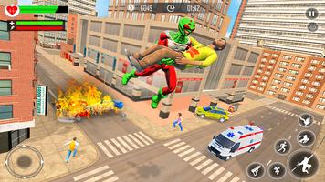 Superhero Rescue Mission - Rope Hero City Game Affiche