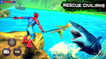 2 Schermata Flying Superhero Rescue Battle