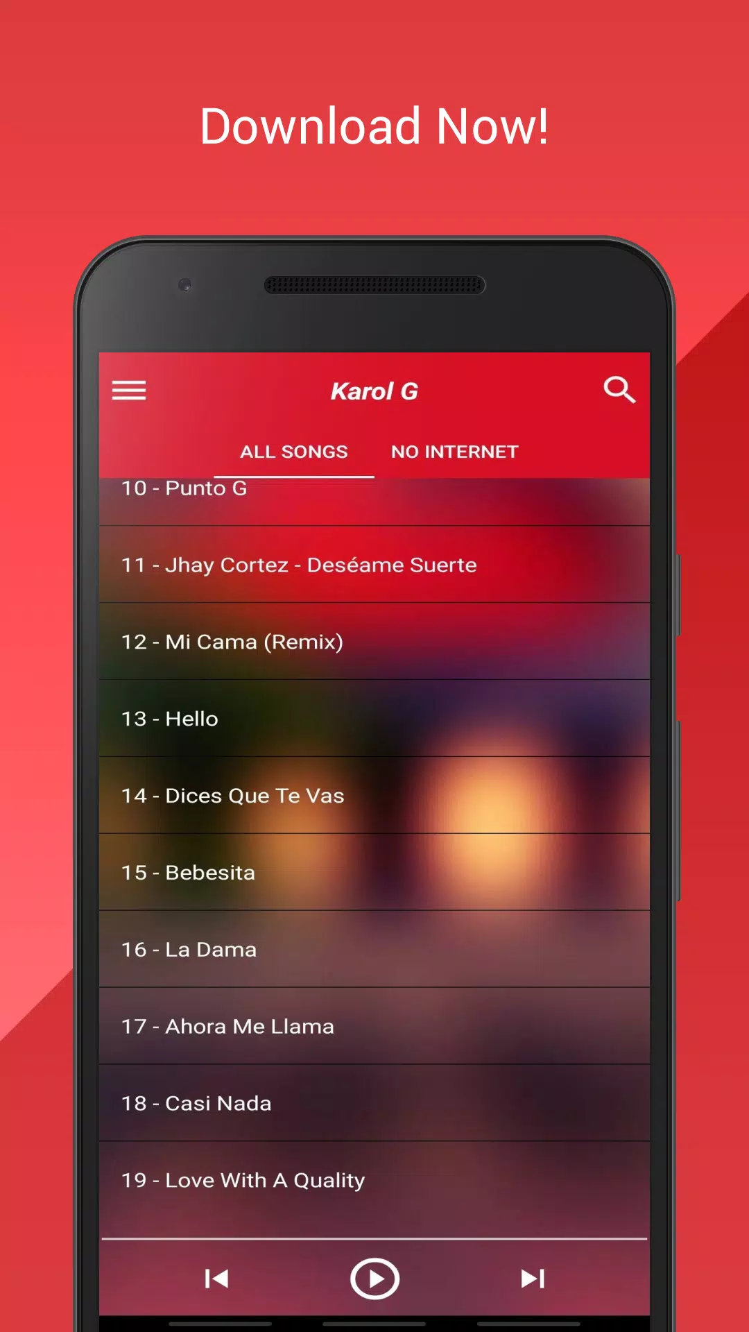 Descarga de APK de Canciones Karol G 2020 Sin int para Android