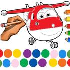 Super - Wings Coloring Cartoon icon