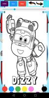 Super - Wings Coloring Cartoon ภาพหน้าจอ 2