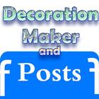 Decoration maker and Facebook posts - Keyboard آئیکن
