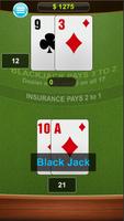 21 Blackjack Free Card Game Offline Affiche