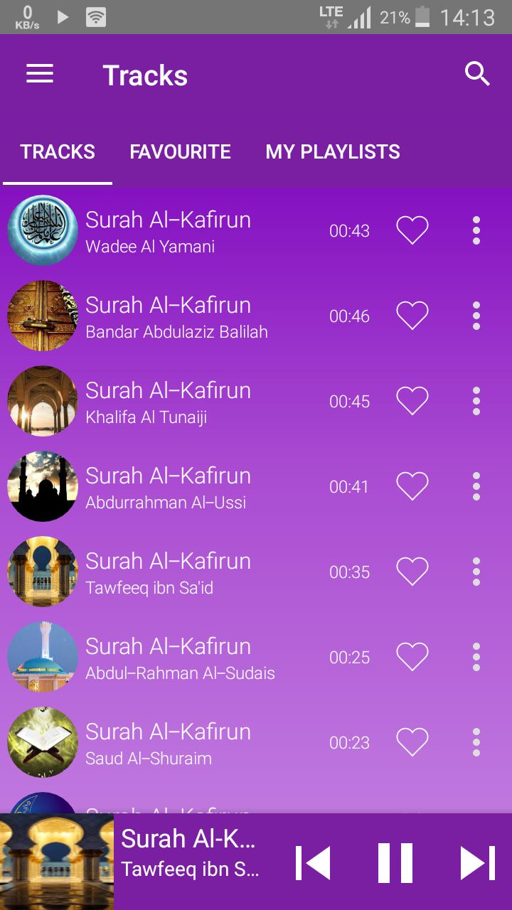 Surah Al-Kafirun audio mp3 for Android - APK Download