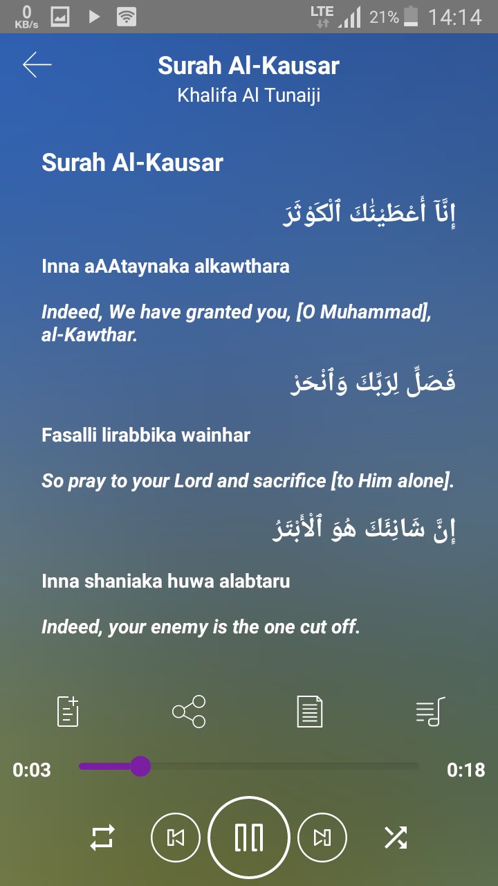 Surah Al Kausar Audio Mp3 For Android Apk Download