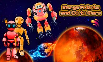 Merge Robots & Go To Mars! Mer الملصق