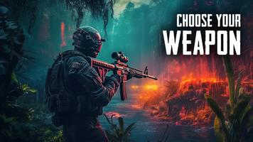 Offline Player Squad Fire Gun ảnh chụp màn hình 2