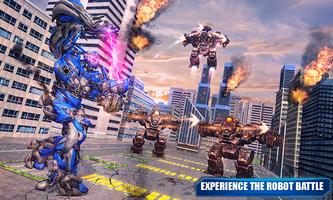 Air Robot Transform Helicopter Robot Battle War Plakat