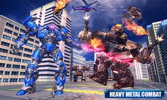 Air Robot Transform Helicopter Robot Battle War Screenshot 2