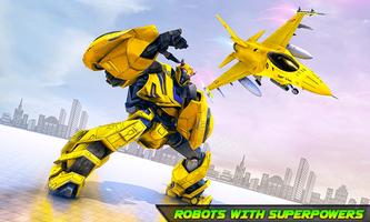 Air Jet Robot Transform : Robot Shooting Game poster