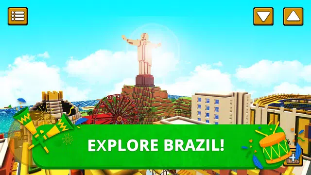 Screenshot 1 for Brazil Craft: Blocky City Building Addicting Games