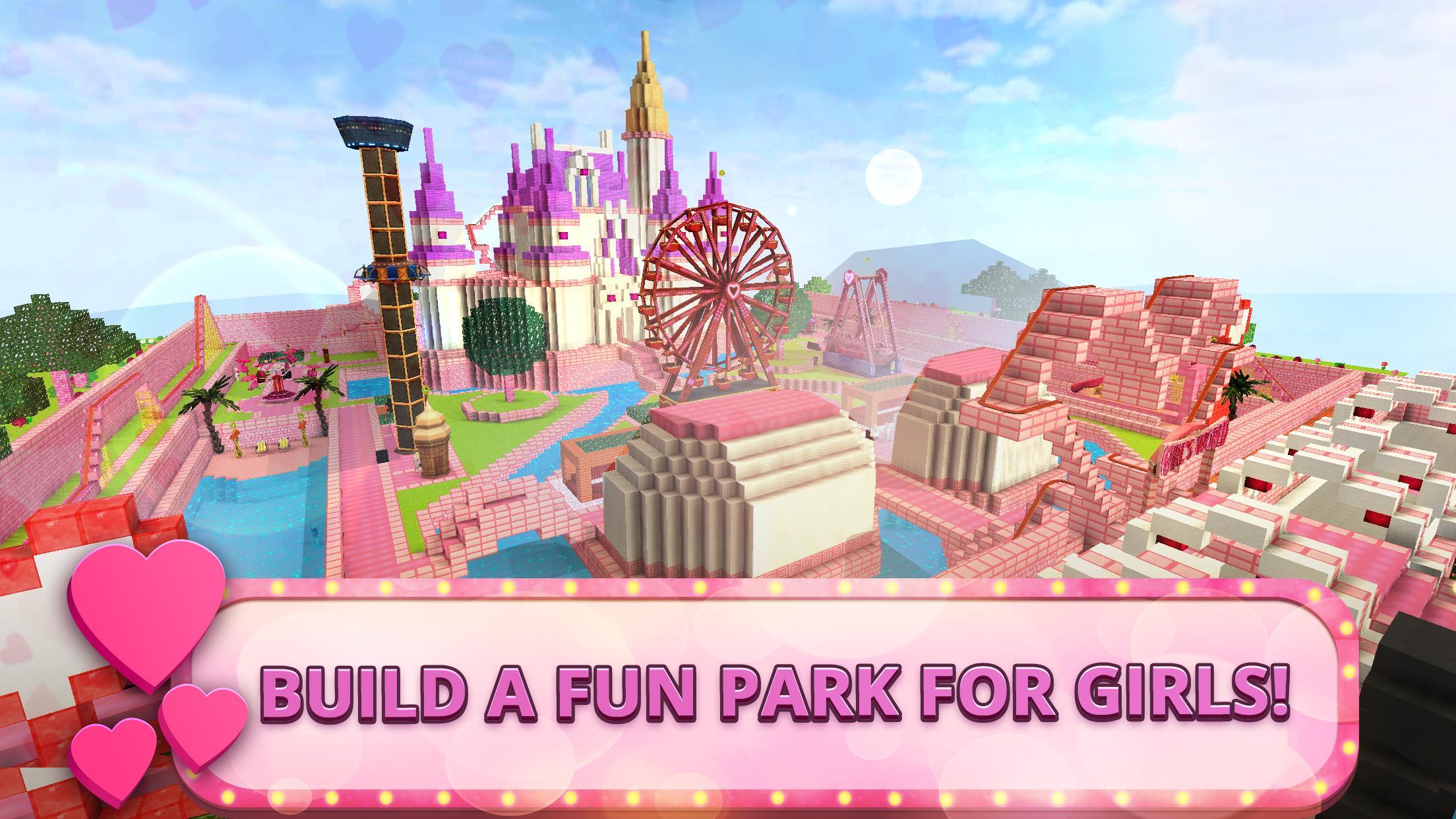 Girls Theme Park Craft Water Slide Fun Park Games For Android Apk Download - roblox scary theme park