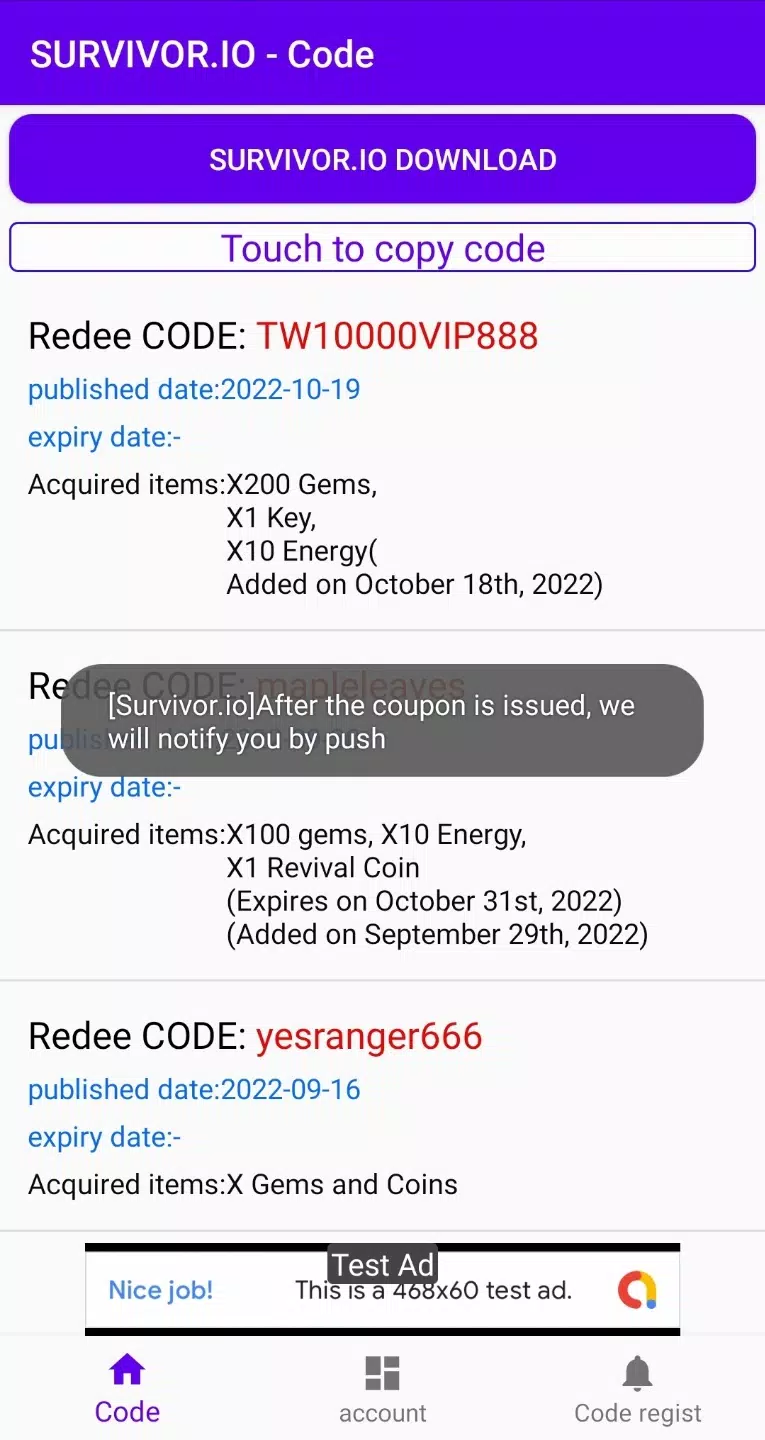 Survivor.io Redeem APK for Android Download