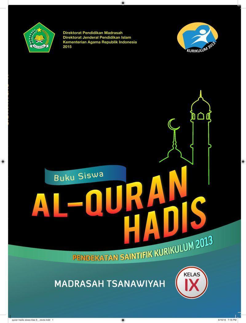 Buku Paket Qur'an Hadits Kelas 11 Dunia Sosial