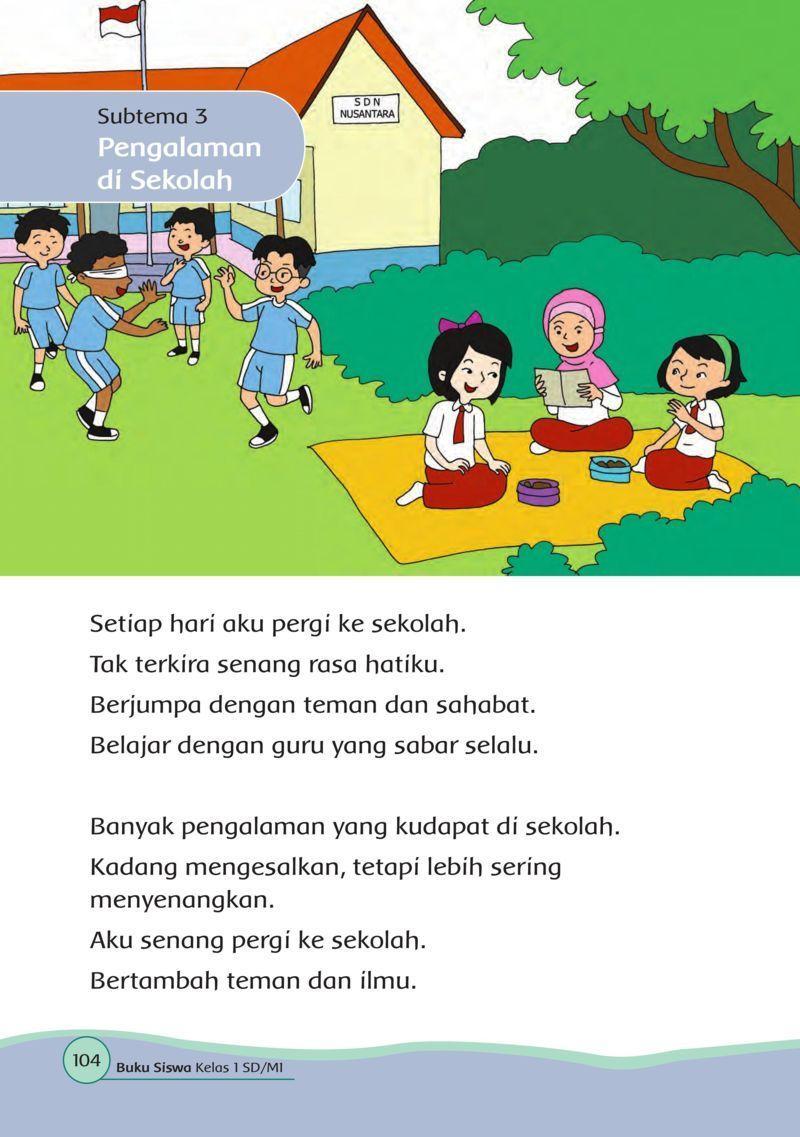 Buku Siswa Kelas 1 Pengalamanku / Buku Guru Kelas 1 Tema 5 Pengalamanku