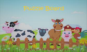Animal Puzzle Board पोस्टर