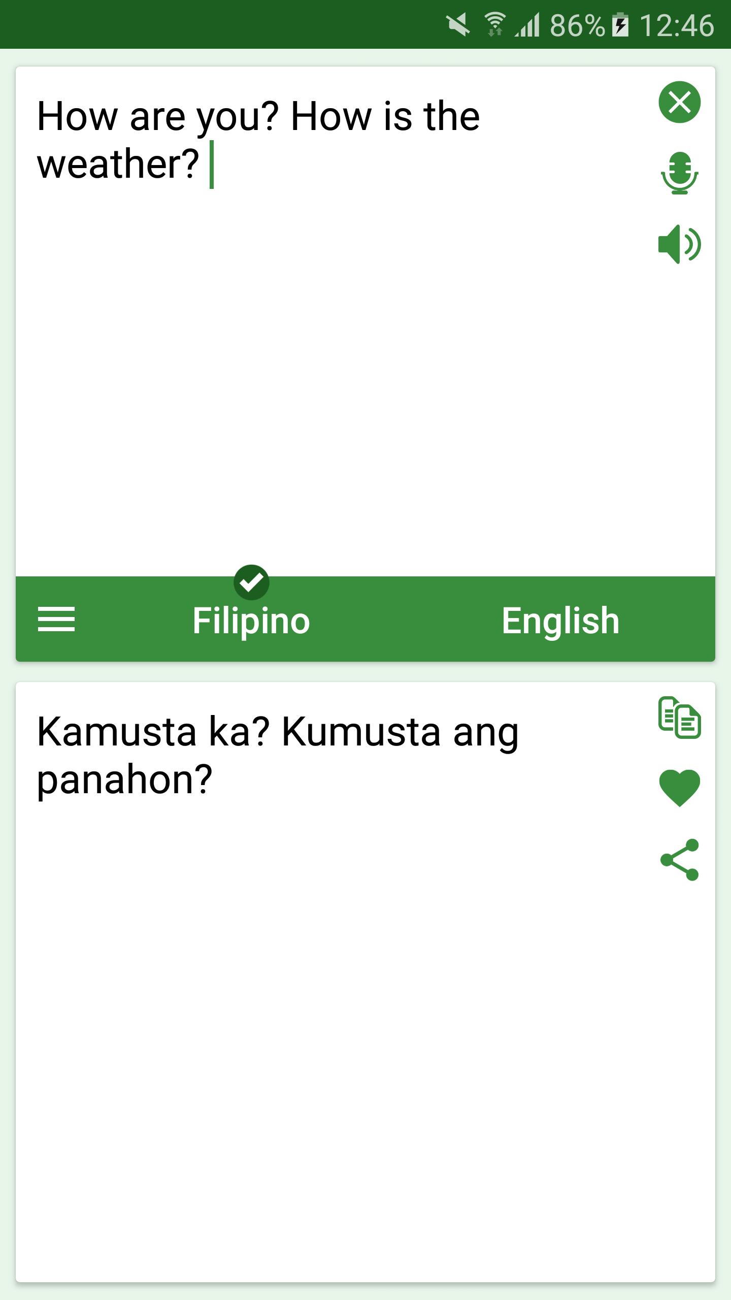 English tagalog to Question! Tagalog