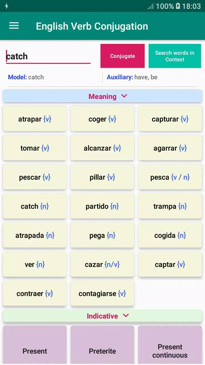 English Verb Conjugation Conjugator Translation For Android Apk Download