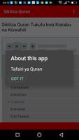 Sikiliza Quran Kwa Kiswahili تصوير الشاشة 1