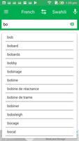 French Swahili Dictionary capture d'écran 1