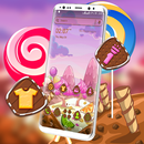 Sweet Pink Choco Candy Theme APK