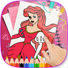 Cute Princess Coloring Book иконка